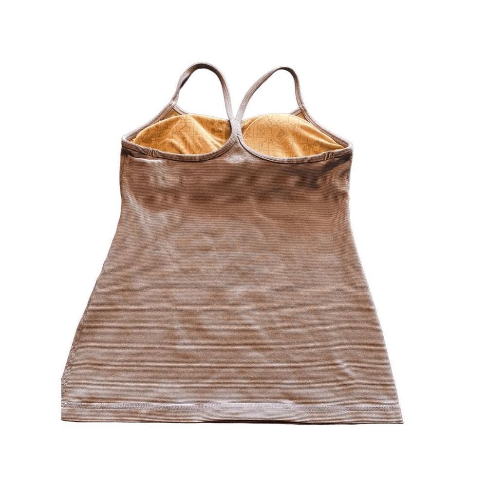 Lululemon Power Y Tank *Luon *Purple Stripe" Size 6 - Picture 4 of 6